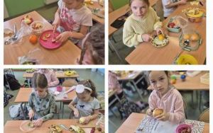 Uczniowie przygotowujący sałatki (1)
