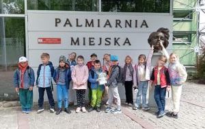 Uczniowie klasy 1b pozujący z certyfikatem znajomości roślin egzotycznych 