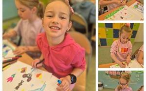 Projektowanie puzzli przez uczennice klasy 2d