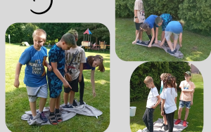 Uczniowie klasy 3a na kocach